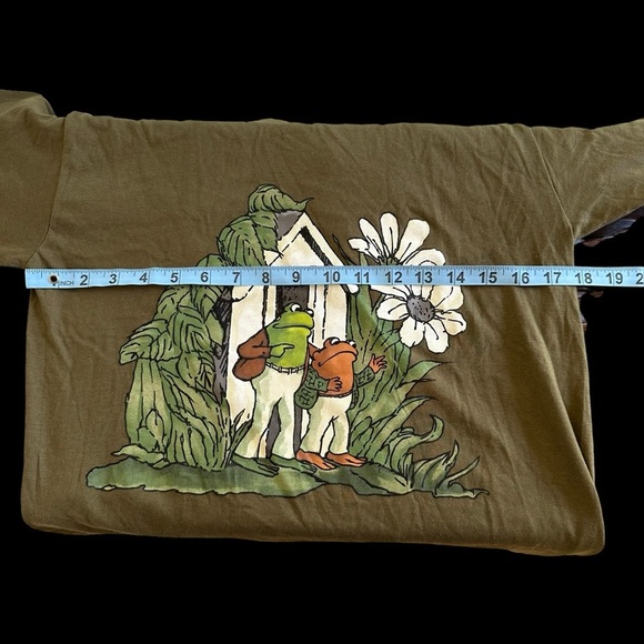 NWT Frog and Toad size small Long Sleeve T Shirt Top Green Book Characters New - Picture 4 of 5